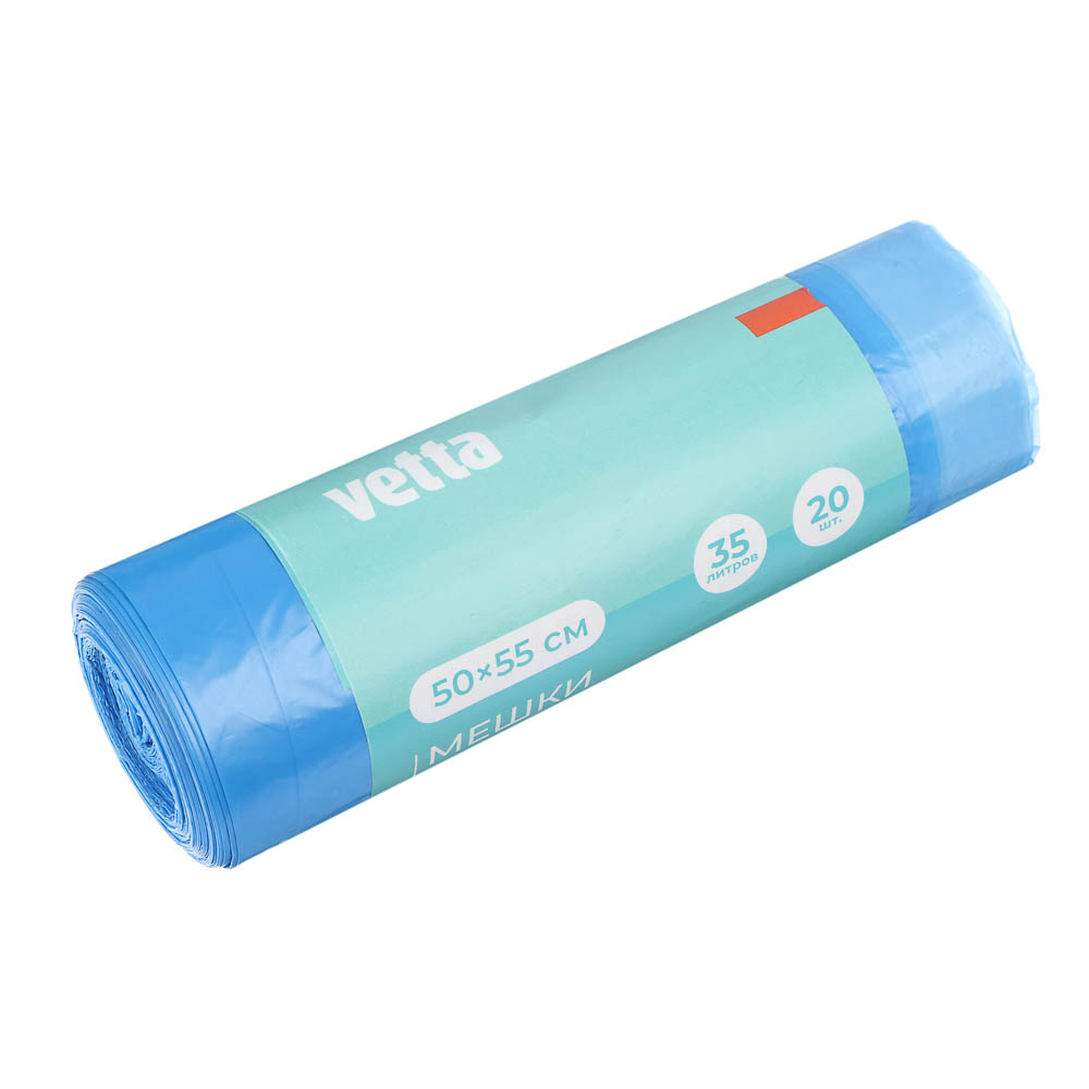 VETTA Мешки для мусора с завязками 35 л., 20 шт., рулон - #1