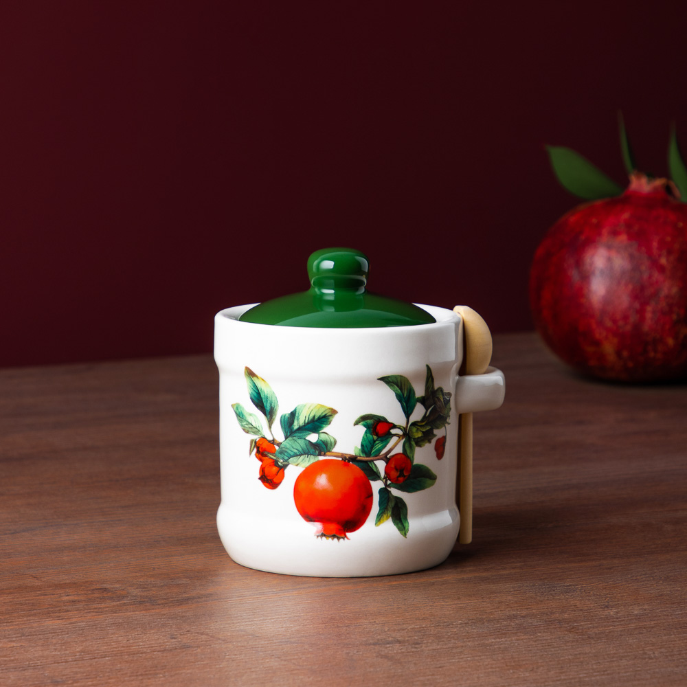 MILLIMI Гранат Сахарница, 320мл, керамика, бамбук - #7