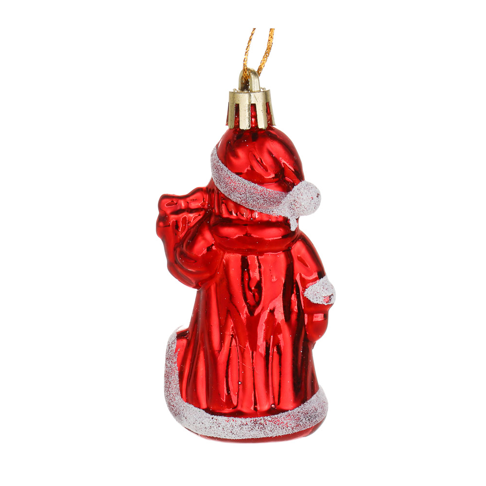 СНОУ БУМ Набор декоративных украшений "Дед Мороз" 2шт, 4x3x9см, пластик - #4