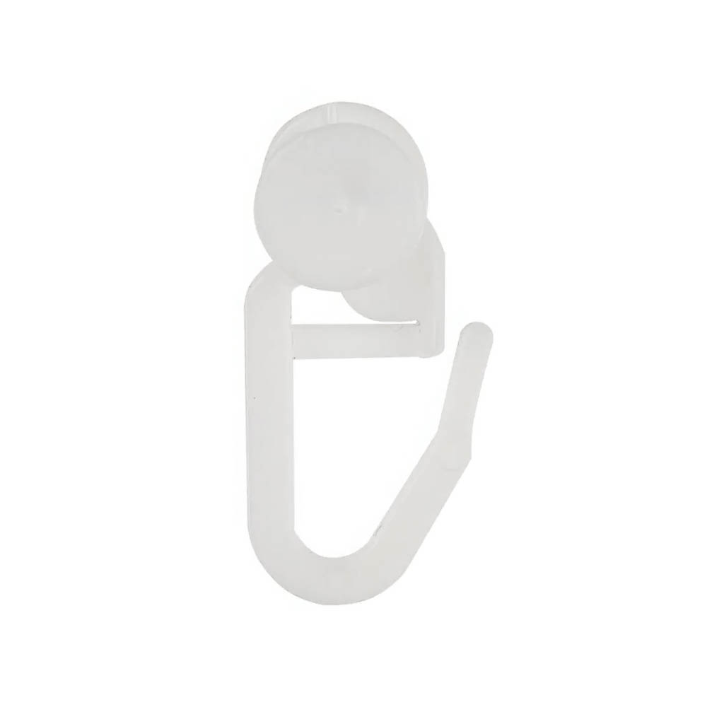 Крючки для потолочного карниза с роликом, 100шт зип пакет, 2.6x1.3x0.9 см/шт, пластик, белые - #1