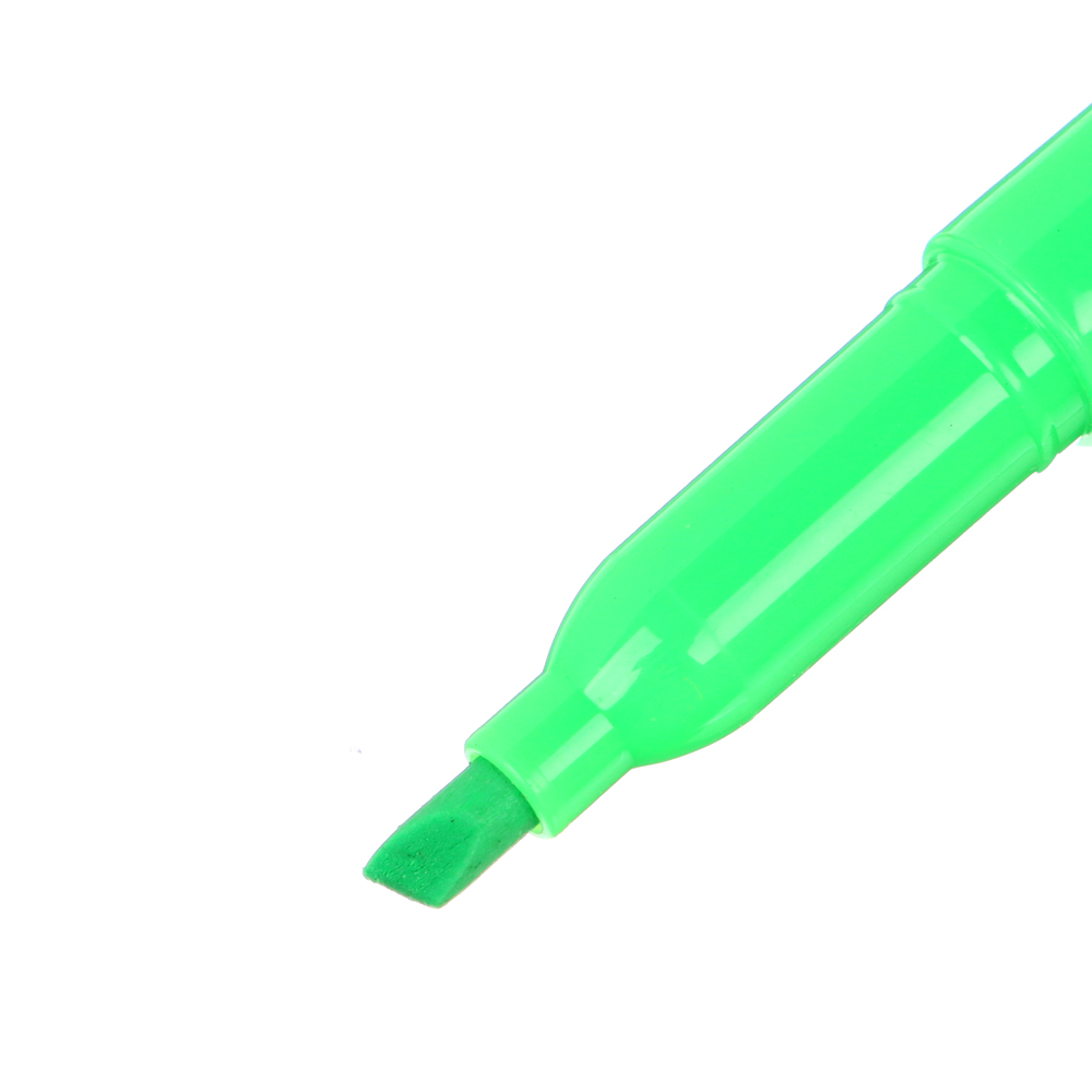 Маркер-выделитель зеленый, скошенный наконечник, линия 4мм - #4