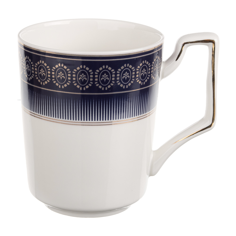 MILLIMI Элеганза Кружка 400мл, костяной фарфор, синий - #1