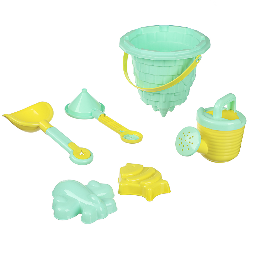 Набор для игры в песке "Замок", ИГРОЛЕНД, 6 предметов, пластик, для детей 3+ - #2
