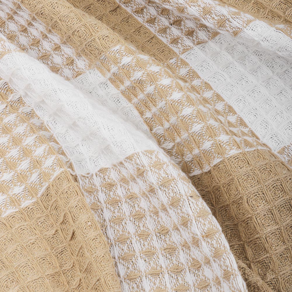 PROVANCE Special Плед хлопок, 180х200см, клетка, бежевый - #4