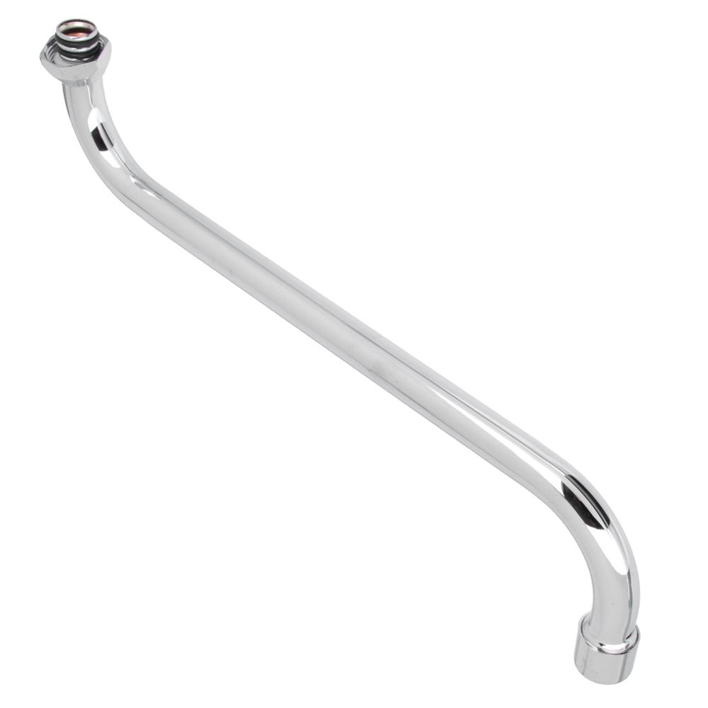 Излив смесителя для ванны, круглый S-образный, 30см, нерж. сталь - #1