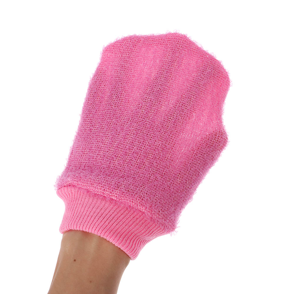 ЮL Мочалка рукавица банная с отшелушивающим эффектом, полипропилен,  11х19см, 6-12 цветов - #6