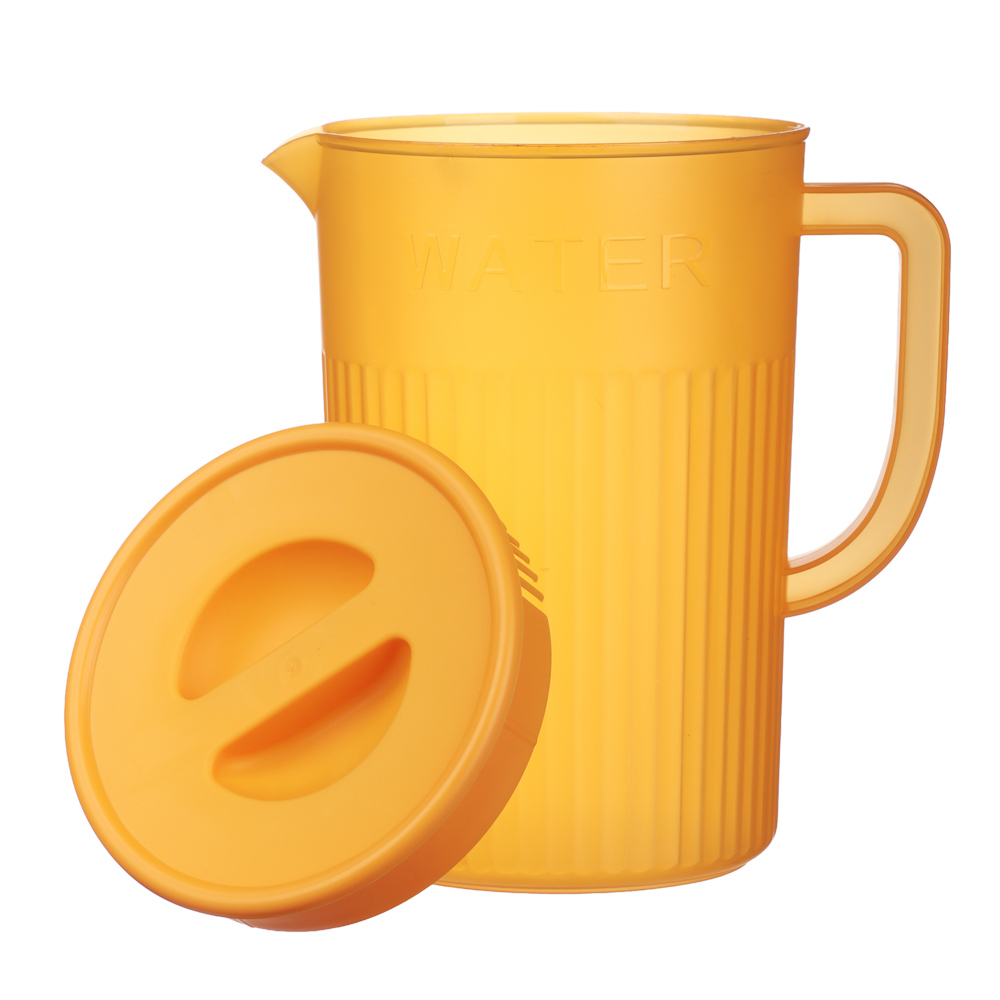 Набор кувшин для воды с крышкой 2л, 4 стакана, 2 цвета, пластик - #9