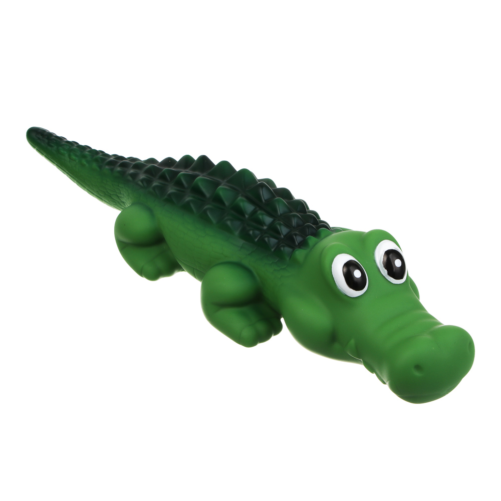 Игрушка для собак тм VETTA, с пищалкой, крокодил, винил, 32см - #1