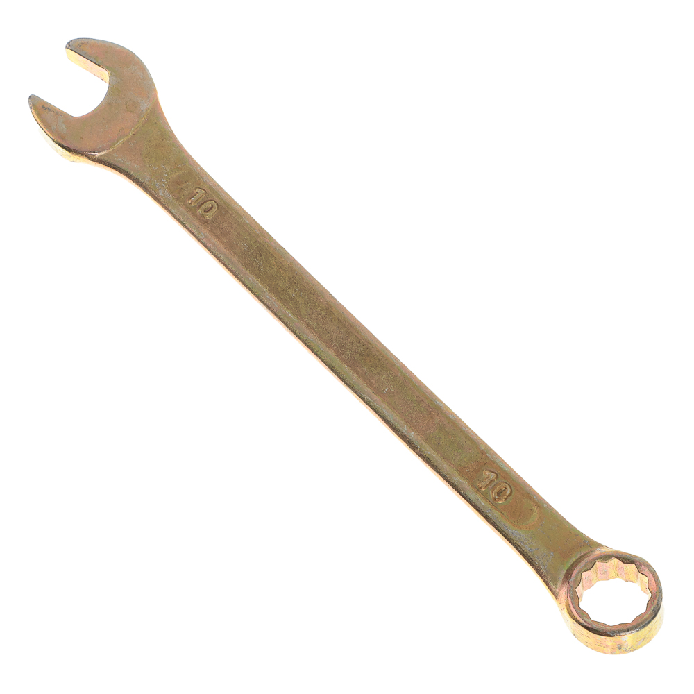 ЕРМАК Ключ рожково-накидной, 10мм, желтый цинк - #1