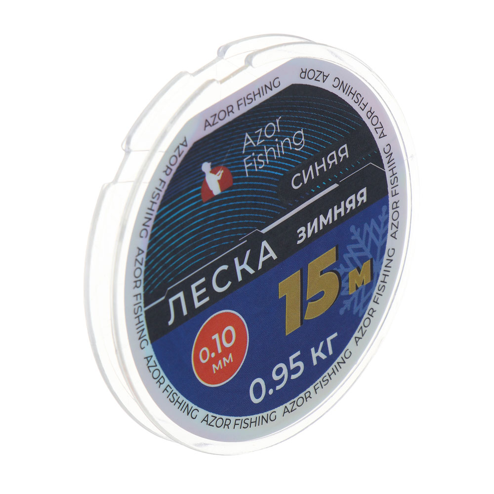 AZOR FISHING Леска зимняя, 15м, 0,10мм, 0,95кг, прозрачная - #1