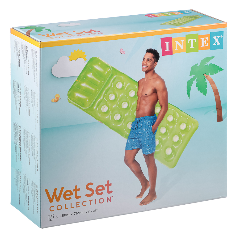 Пляжный надувной матрас INTEX 58802 с подушкой 160x85 см в 2 цветах - #9