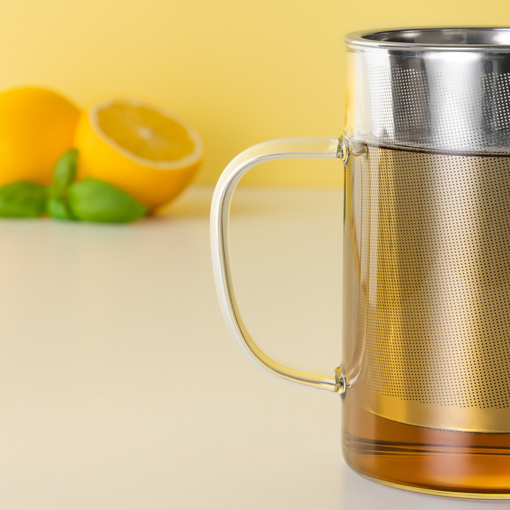 SATOSHI Кружка заварочная, 450мл, стекло, нерж. сталь - #11