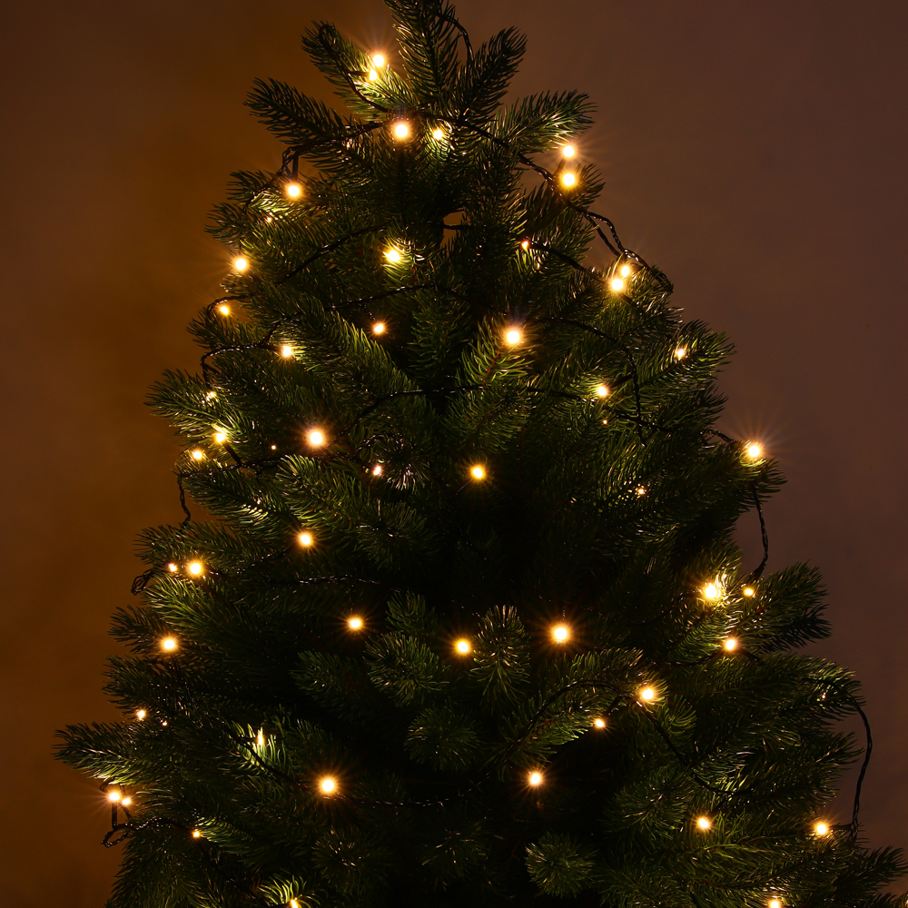 СНОУ БУМ Гирлянда эл. вьюн 20м, 200LED, шампань, 8 режимов, ПВХ черный, 220В - #8