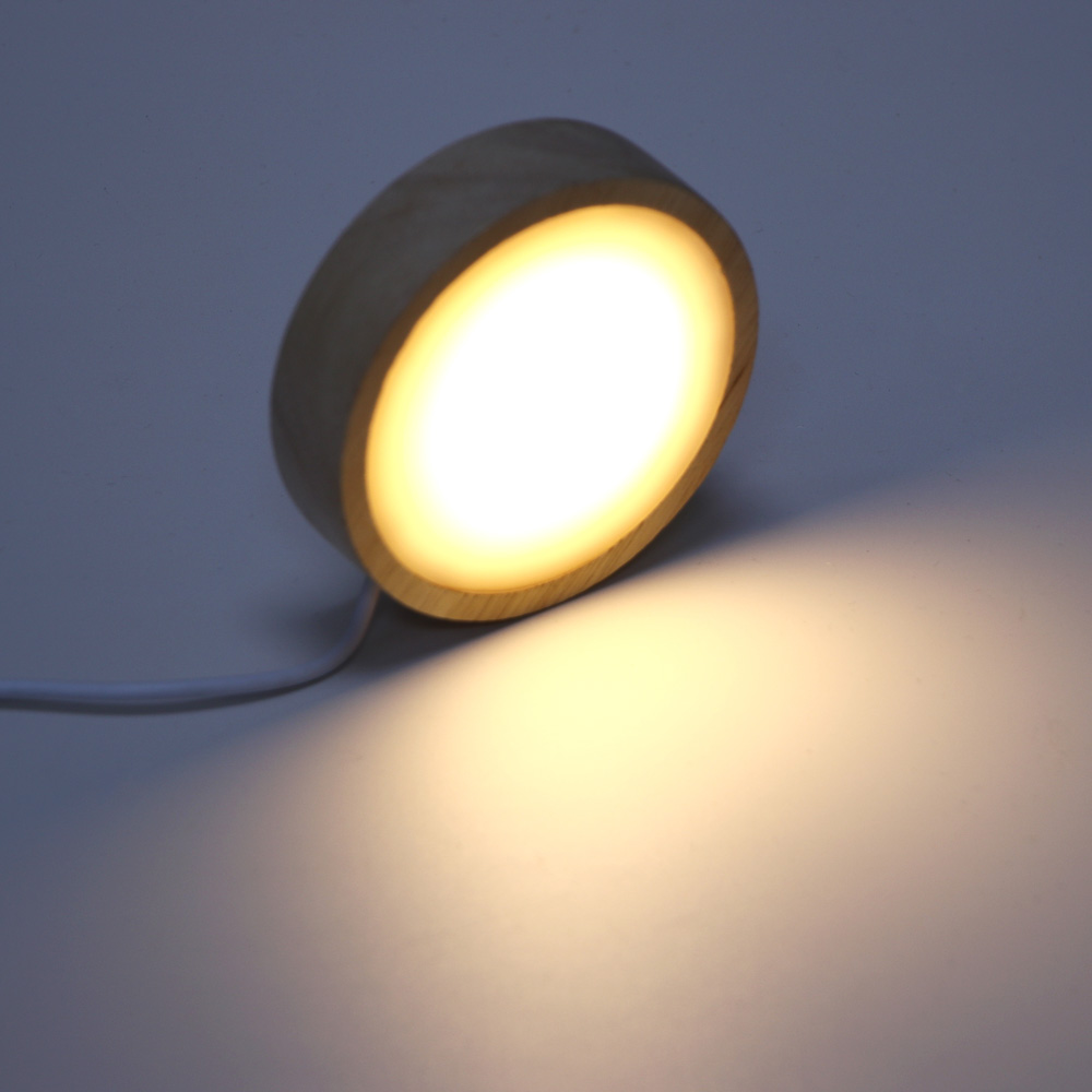 Светильник LED, 8x2 см, каучуковое дерево, пластик, 1 цвет - #6