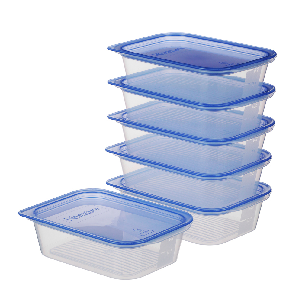 Набор контейнеров пищевых 16шт: 0,23л х 6шт, 0,49л х 5шт, 0,66л х 3шт, 1,1л х 2шт, пластик - #6