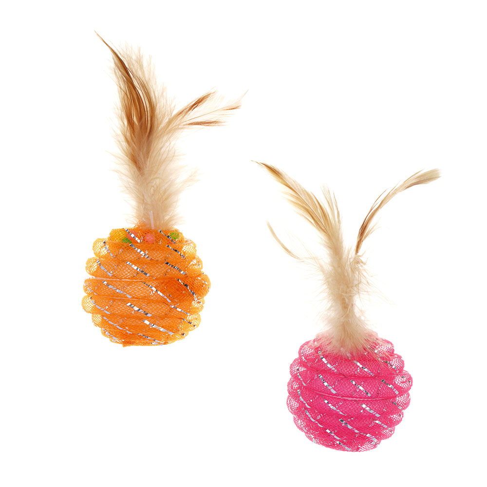 VETTA Игрушка для домашних животных, перья, полипропилен, 5 см - #1