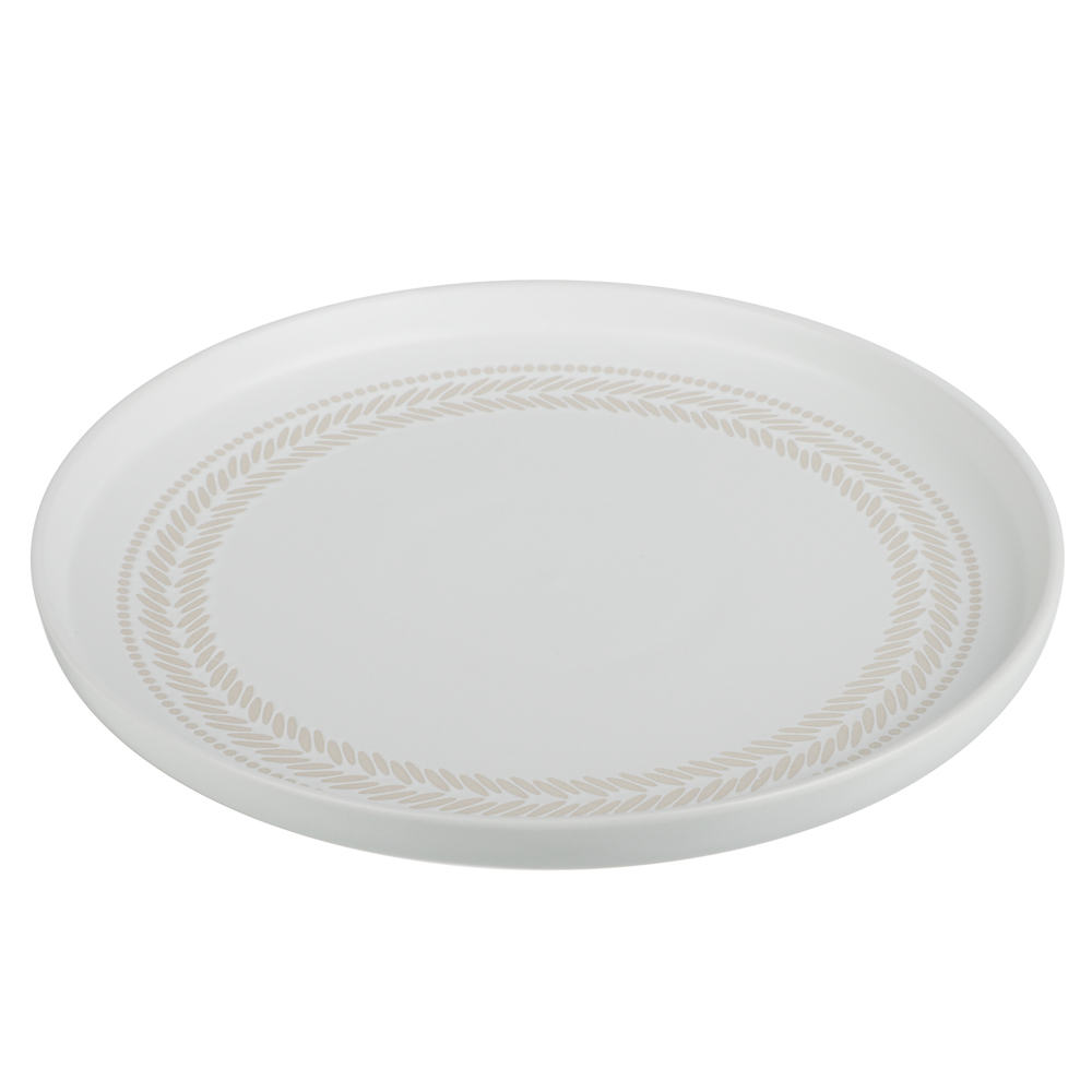 Тарелка подстановочная 26,6см, тм MILLIMI, Треция белый, керамика - #3