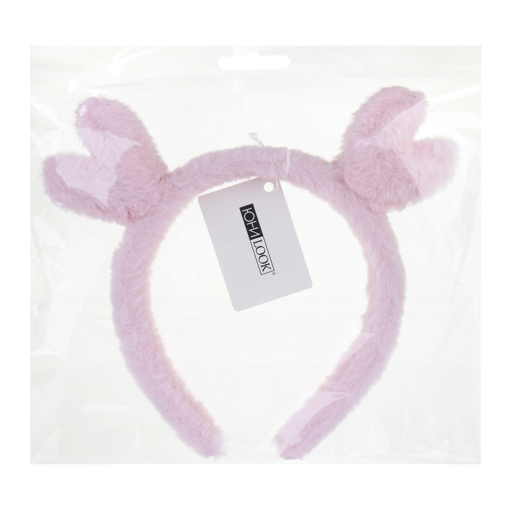 ЮНИLOOK Ободок для волос, 2см, полиэстер, пластик, розовый, ACS-МП5 - #5