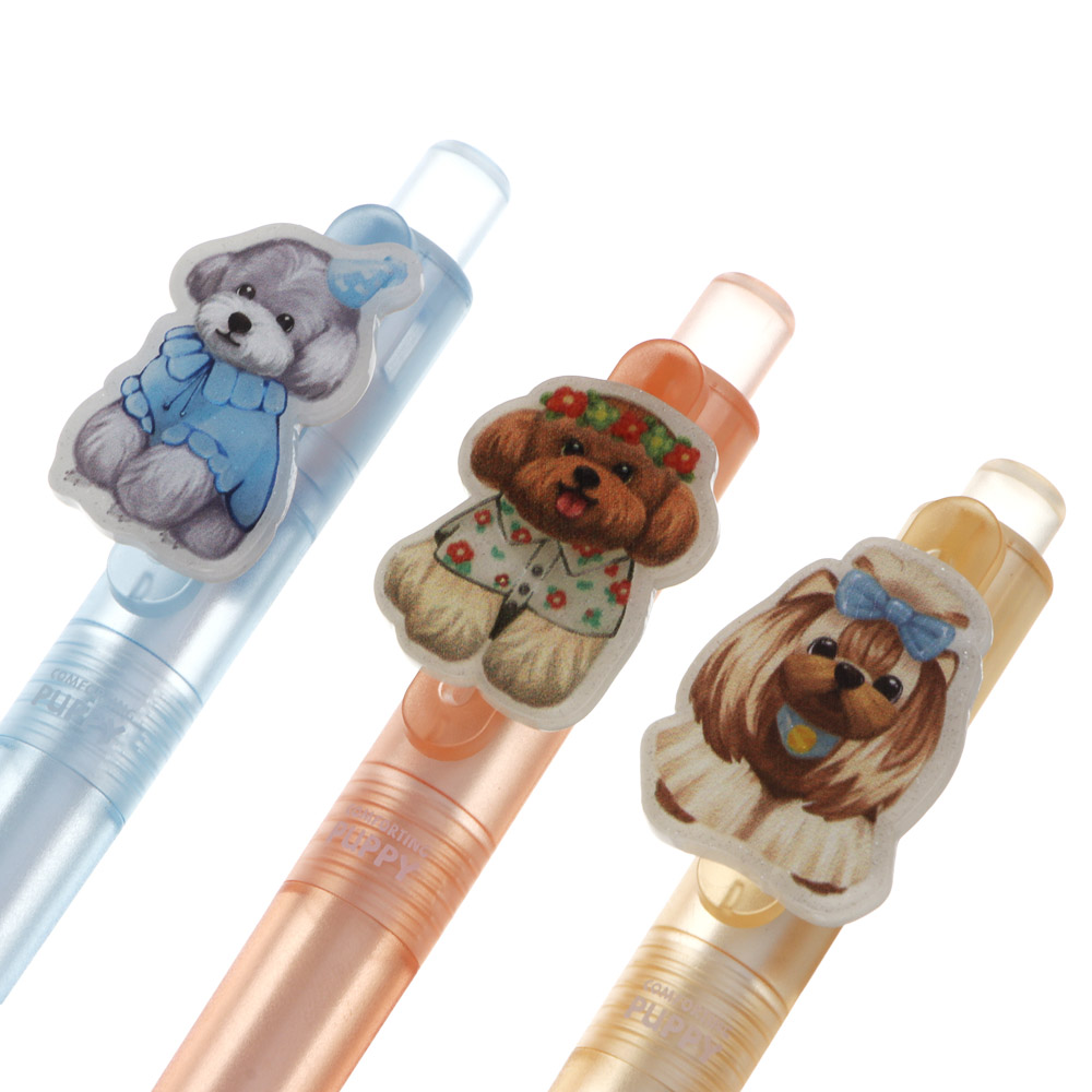 Ручка автоматическая гелевая синяя "Релакс собачки", 3 вида - #5