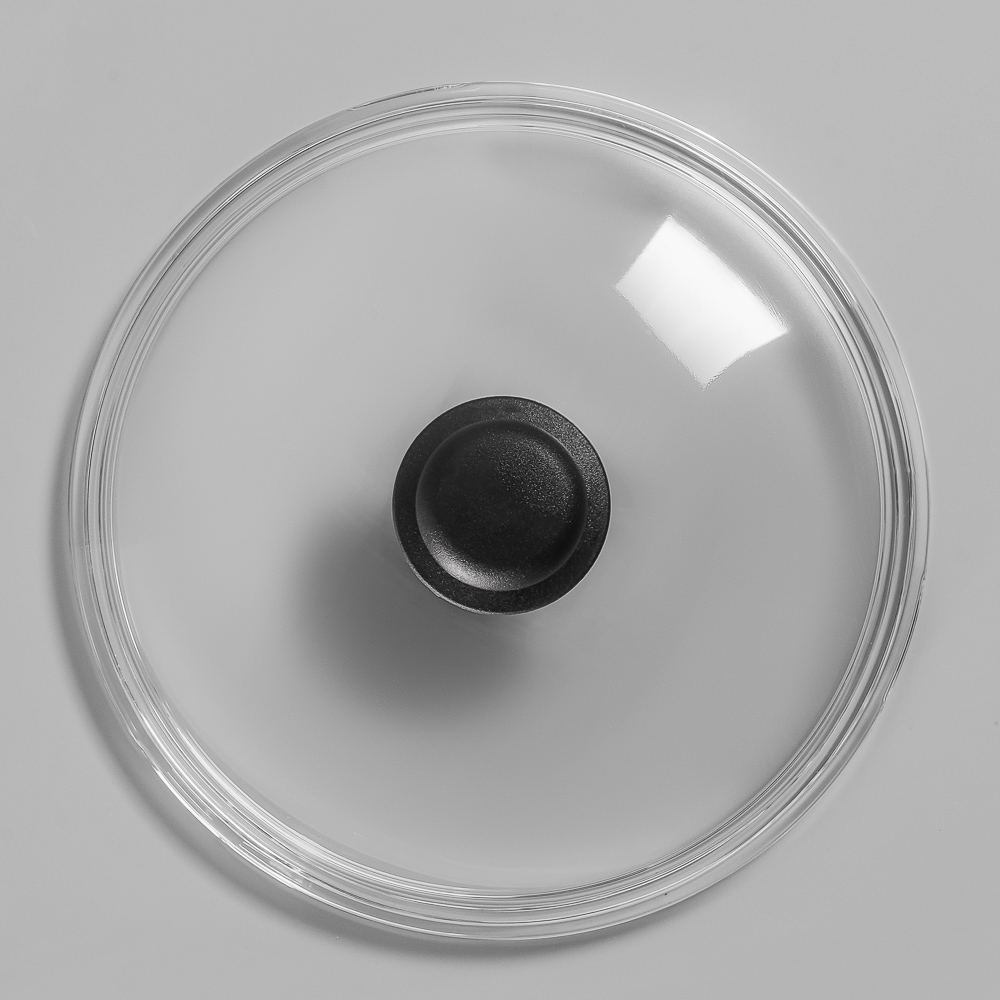 SATOSHI Крышка стеклянная безободковая с ручкой 24см - #7