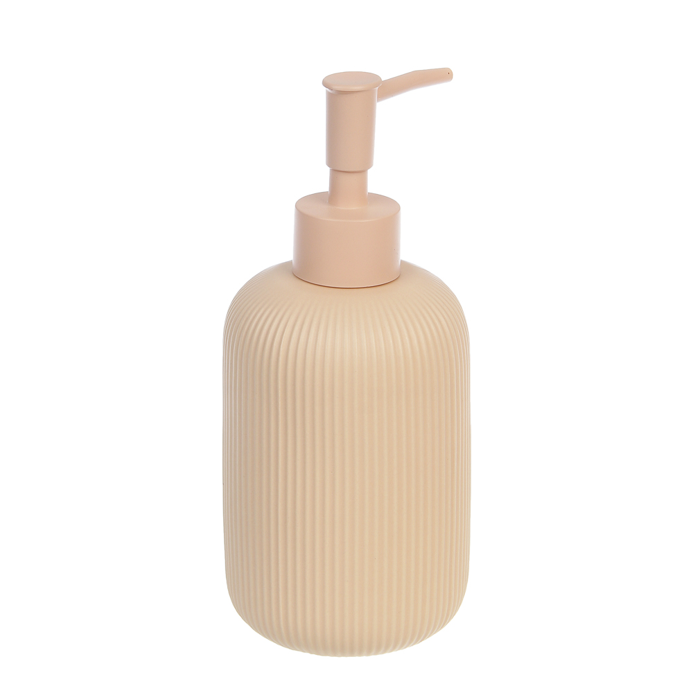 Диспенсер для жидкого мыла тм VETTA Монтана, 300мл, доломит, бежевый, 7,5х7,5х17,5см - #4