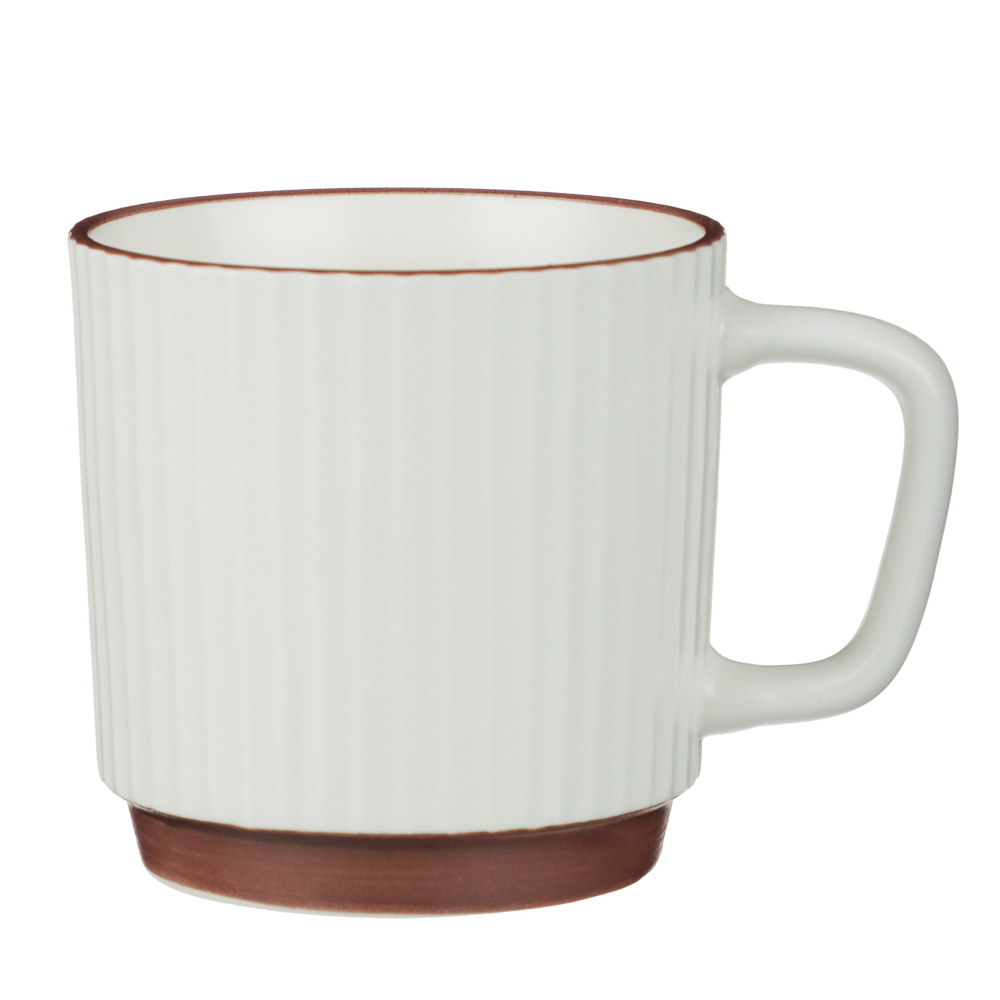 Кружка Лусия тм MILLIMI, 240мл, фарфор, кремовый - #1