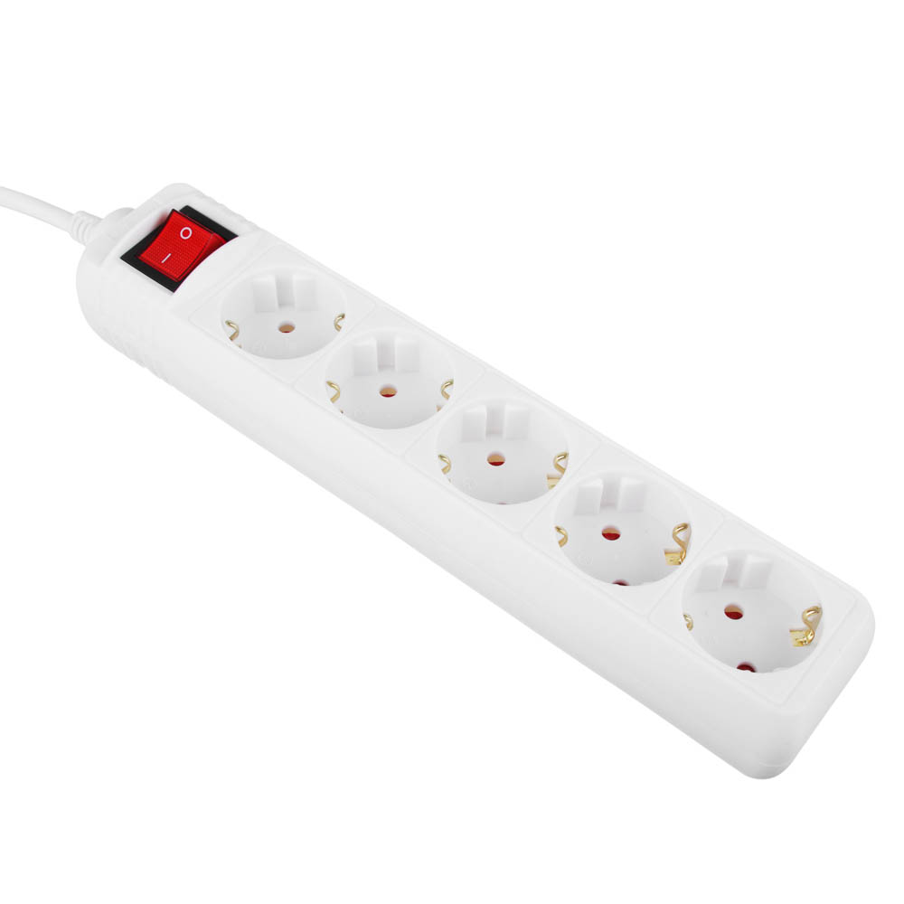 Удлинитель 5 гнезд 5м BY , с зазем и выкл., евро, с защит. шторками, 16A 3500Вт - #3