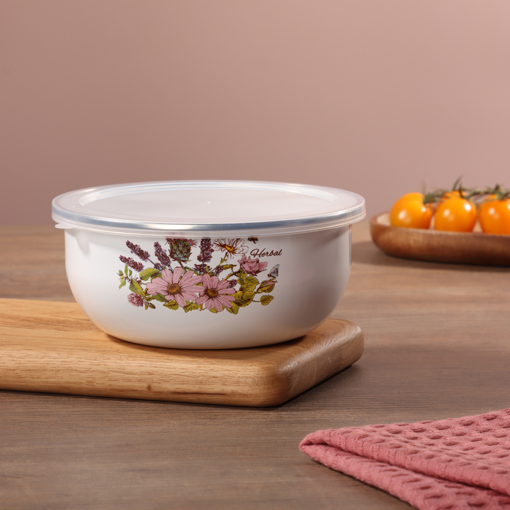 Набор мини-кастрюли 2шт.+салатник 1шт., с крышками, 6 пр (14/16/+14см, 0,7/1,1+0,7л) "Ботаника" - #7