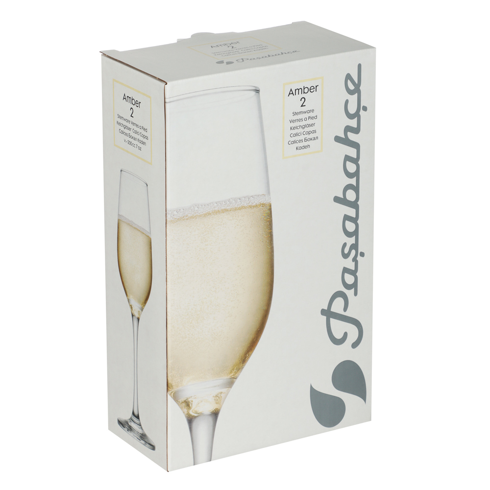 PASABAHCE Амбер Набор бокалов для шампанского 2шт 200мл, стекло, арт. 440295B - #4