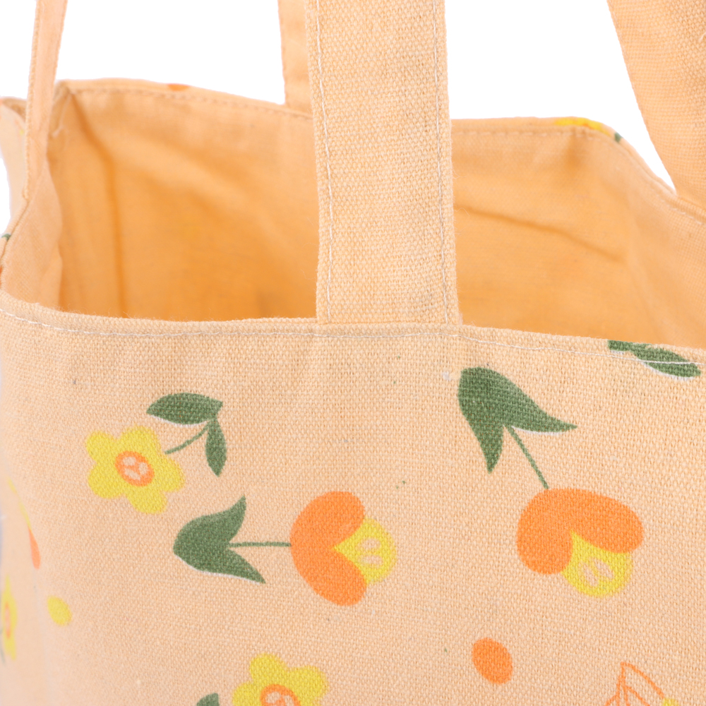 VETTA Сумка двухсторонняя с рисунком цветов и листьев, 34х40 см - #3