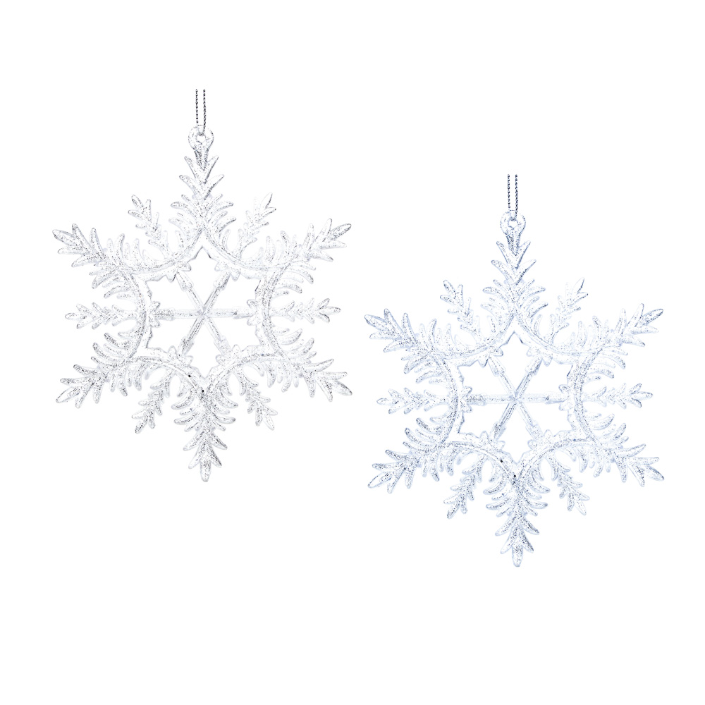 СНОУ БУМ Подвеска декоративная в виде снежинки, 14 см, акрил, 2 цвета - #2