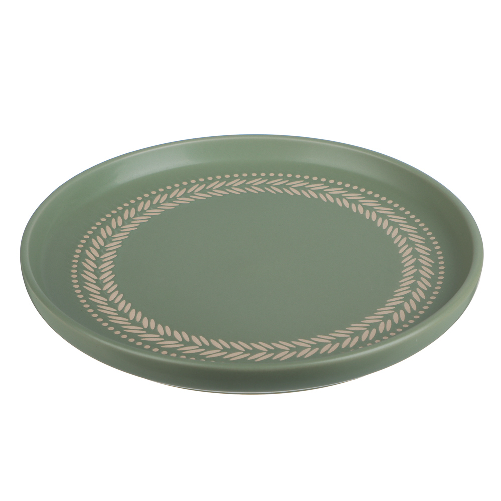 Тарелка закусочная 20см, тм MILLIMI Треция фисташковый, керамика - #2