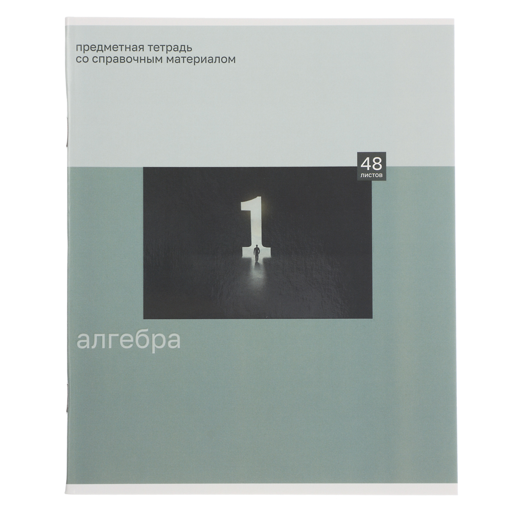 ClipStudio Тетрадь 48л. "Предметная", БЕЛЫЕ ЛИСТЫ, обл.картон "Монохром"скрепка, 7видов, справ.мат. - #15