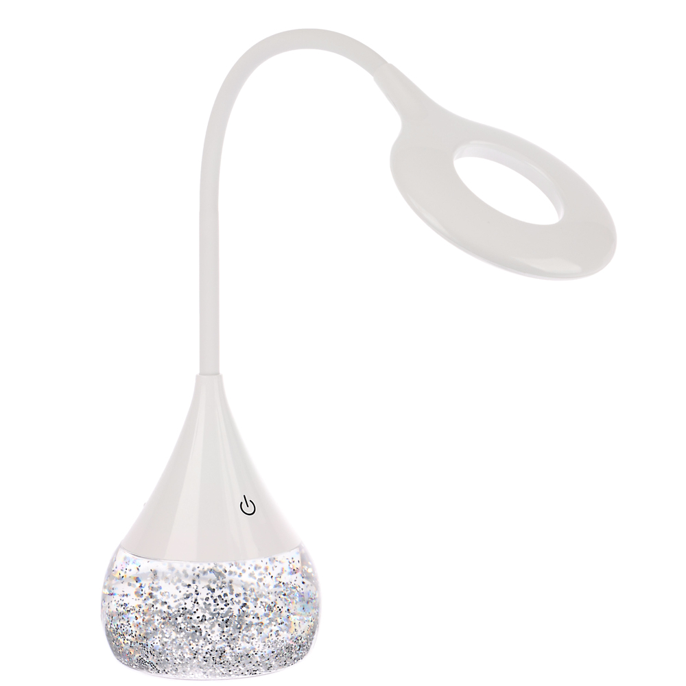 BY Светильник переносной настольный Глиттер,16LED,5Вт,300Лм,RGB,USB-C 5В,каб.1м, дим., пластик,белый - #4