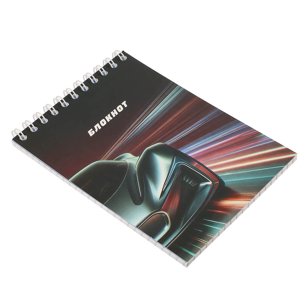 Блокнот А6, 40 листов, офсет, обложка картон, спираль, в клетку, 9 диз. - #10