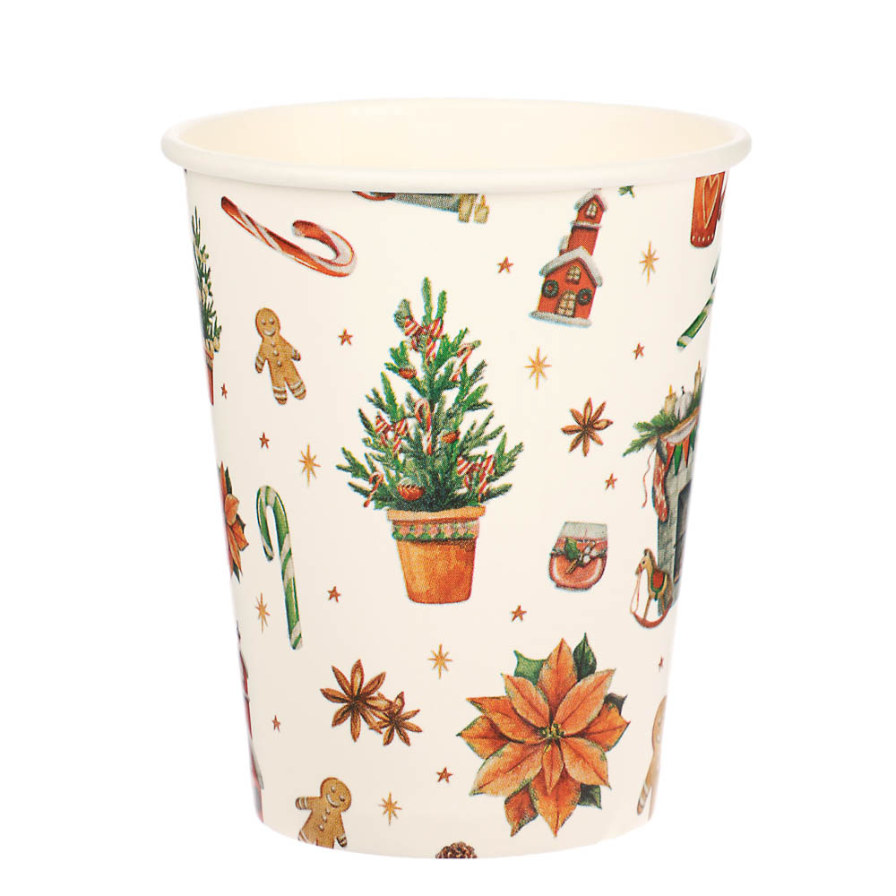 Набор бумажных стаканов Новогоднее настроение, 6 шт*250 мл - #2