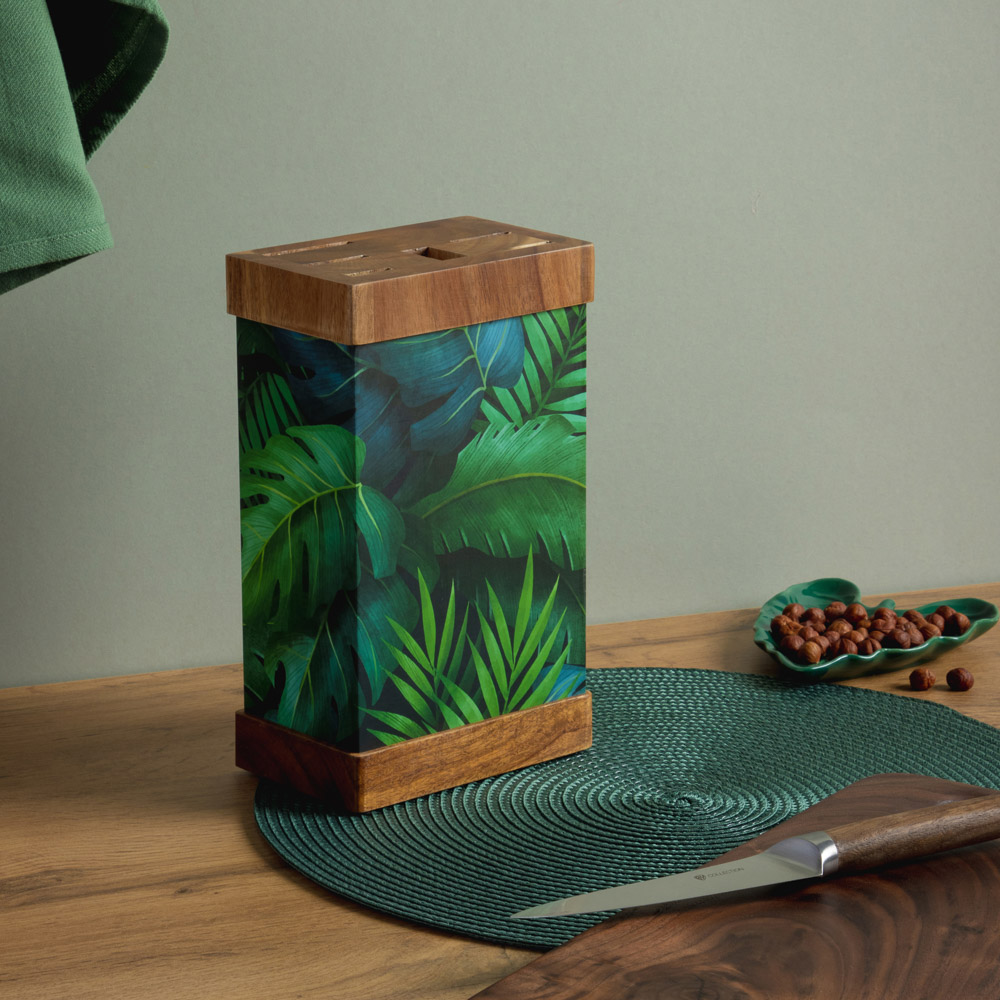 SATOSHI Подставка для ножей Пальмы, картон, дерево - #8