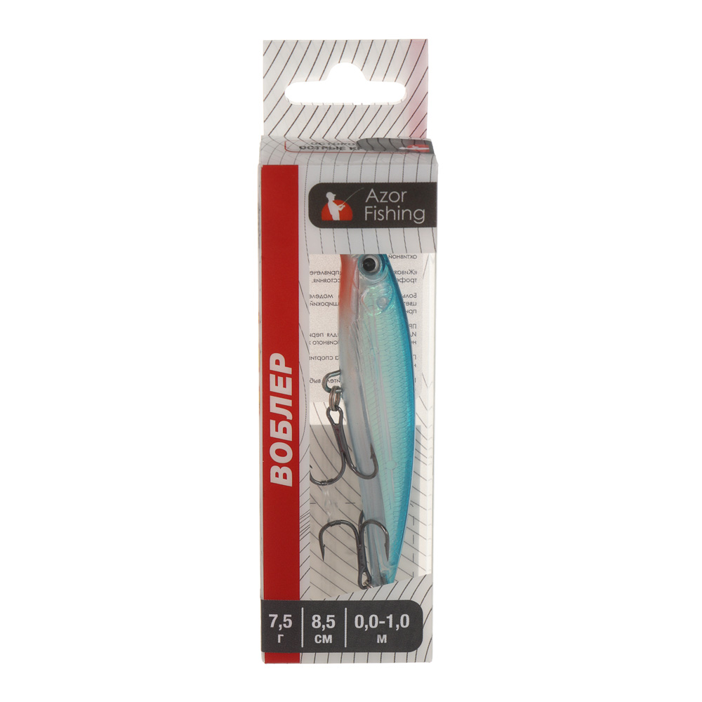 Воблер "Икс Минноу" тм AZOR FISHING, SS, 7,5гр, 85мм, 0,0-1,0м, 5 цветов - #6