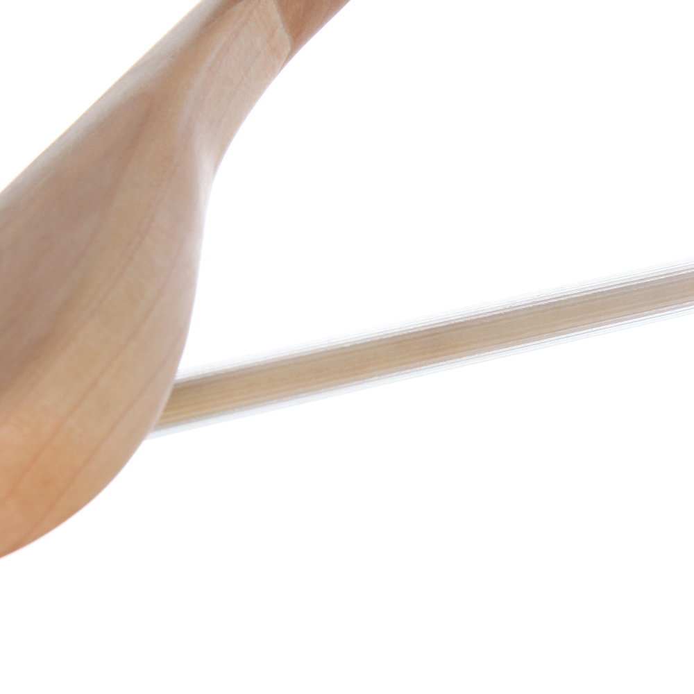 Вешалка для одежды тм VETTA, 45x5,5см, деревянная, широкие плечи, хром, цвет светлое дерево - #4