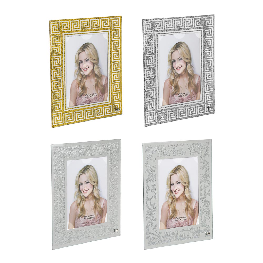 Фоторамка стеклянная 10х15см, 4 дизайна - #1