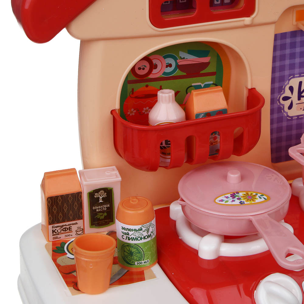 ИГРОЛЕНД Игровой набор Кухня сборная в виде домика, PP, картон, 33х6х26 см, 2 цвета - #8