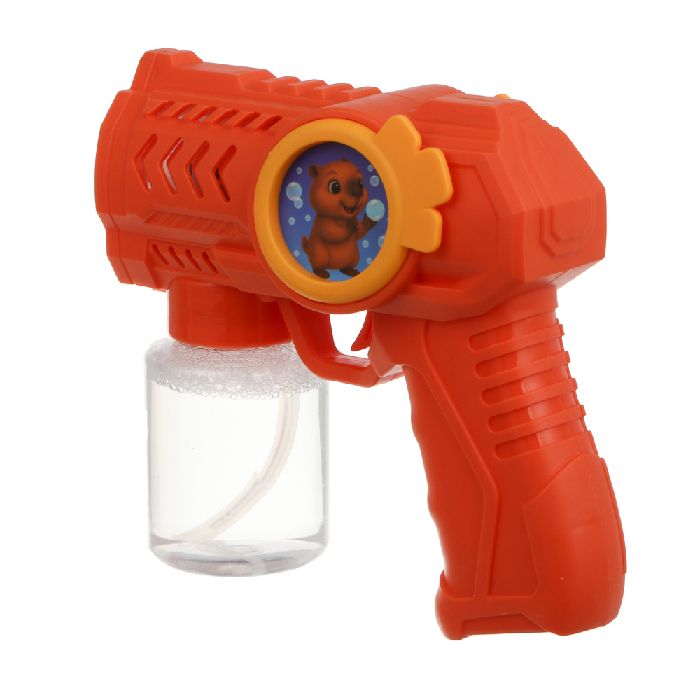 Пистолет для выдувания мыльных пузырей, ИГРОЛЕНД, PP, мыл. раствор 70 мл.,4хАА - #6