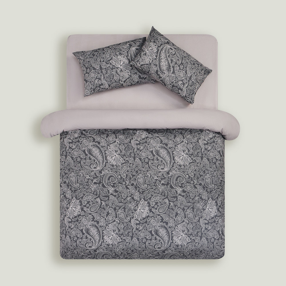 PROVANCE Фрэя Комплект постельного белья евро (4 предмета), бязь, 100% хлопок, серый - #4