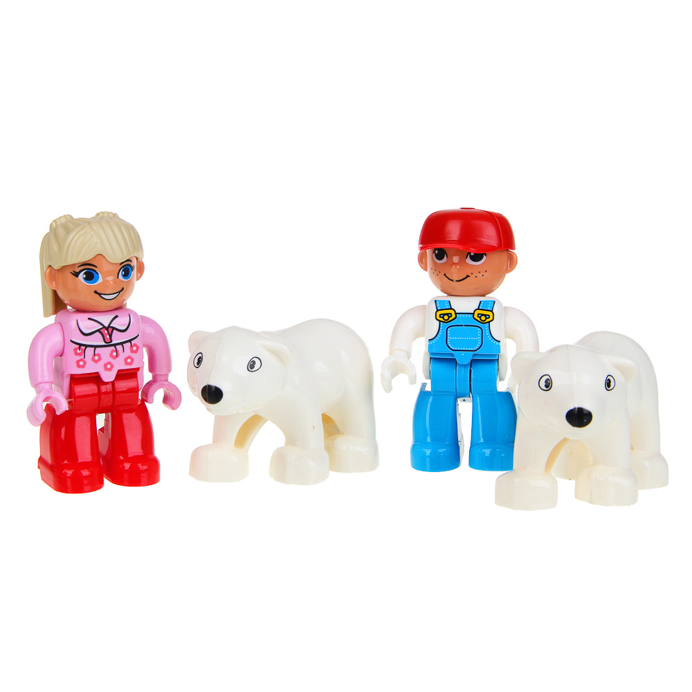 ИГРОЛЕНД Конструктор с большими деталями, пластик, 41-70 дет., 30х20х10см, 8 дизайнов - #8