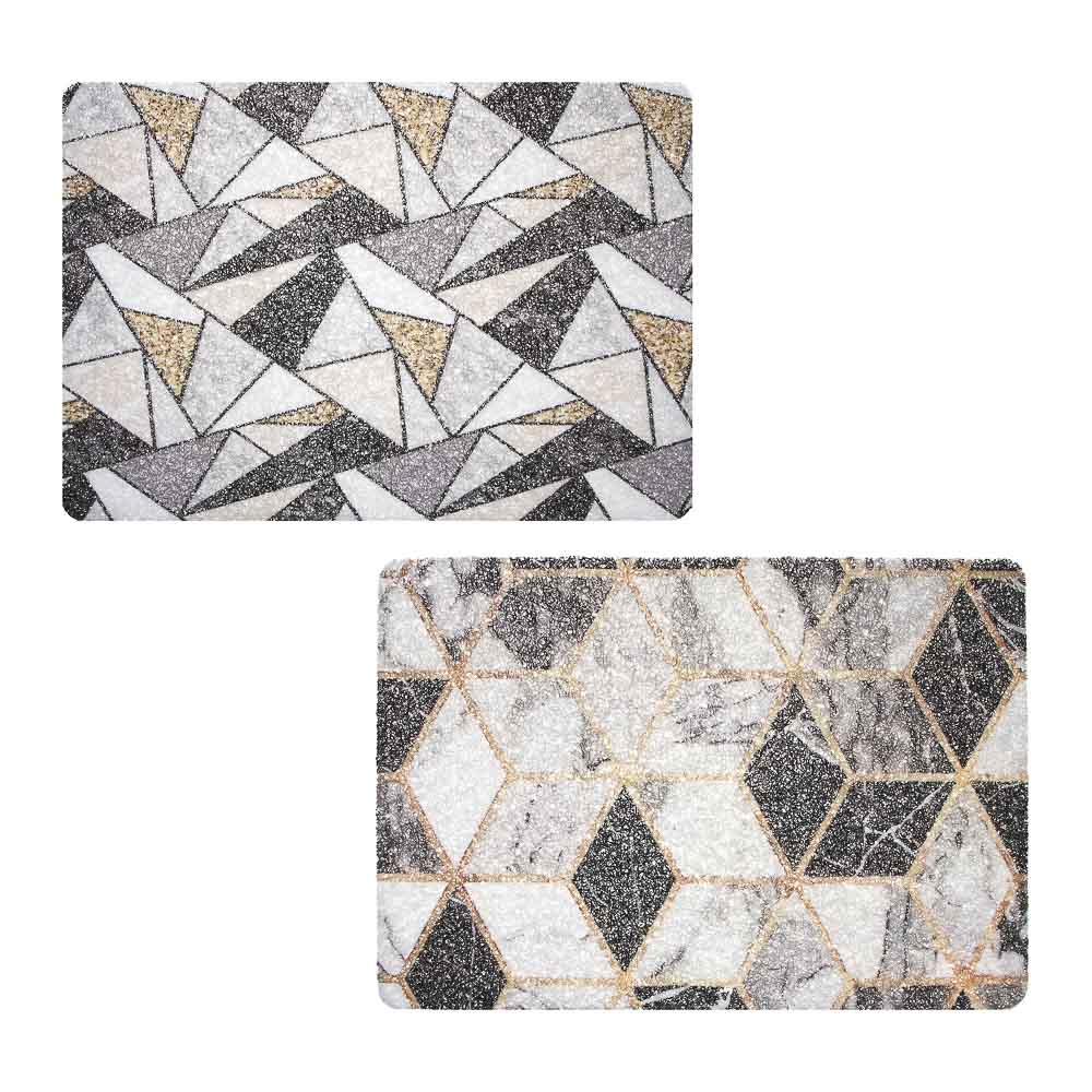 Коврик придверный тм VETTA Lapsha, ПВХ, 40х60 см, 2 дизайна, без резиновой подложки - #1