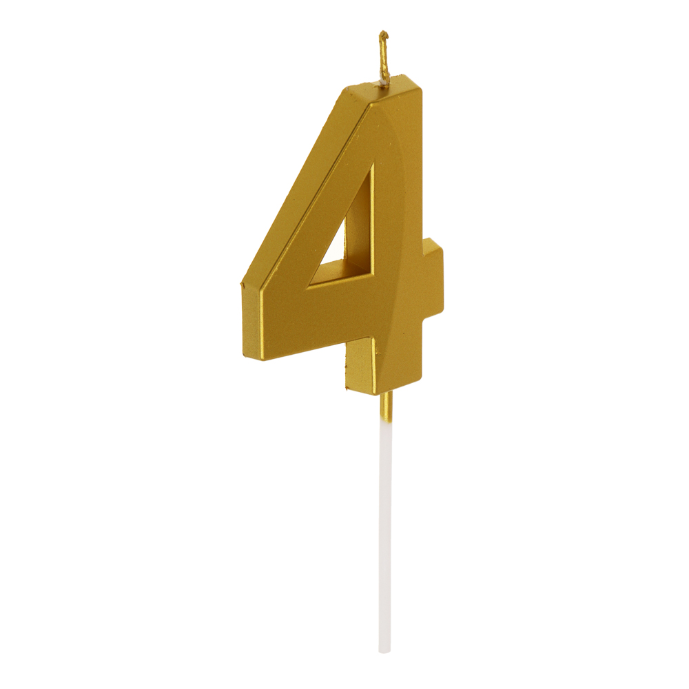 Свеча для торта тм Fntastic 7 см, в форме цифр (4), парафин - #2