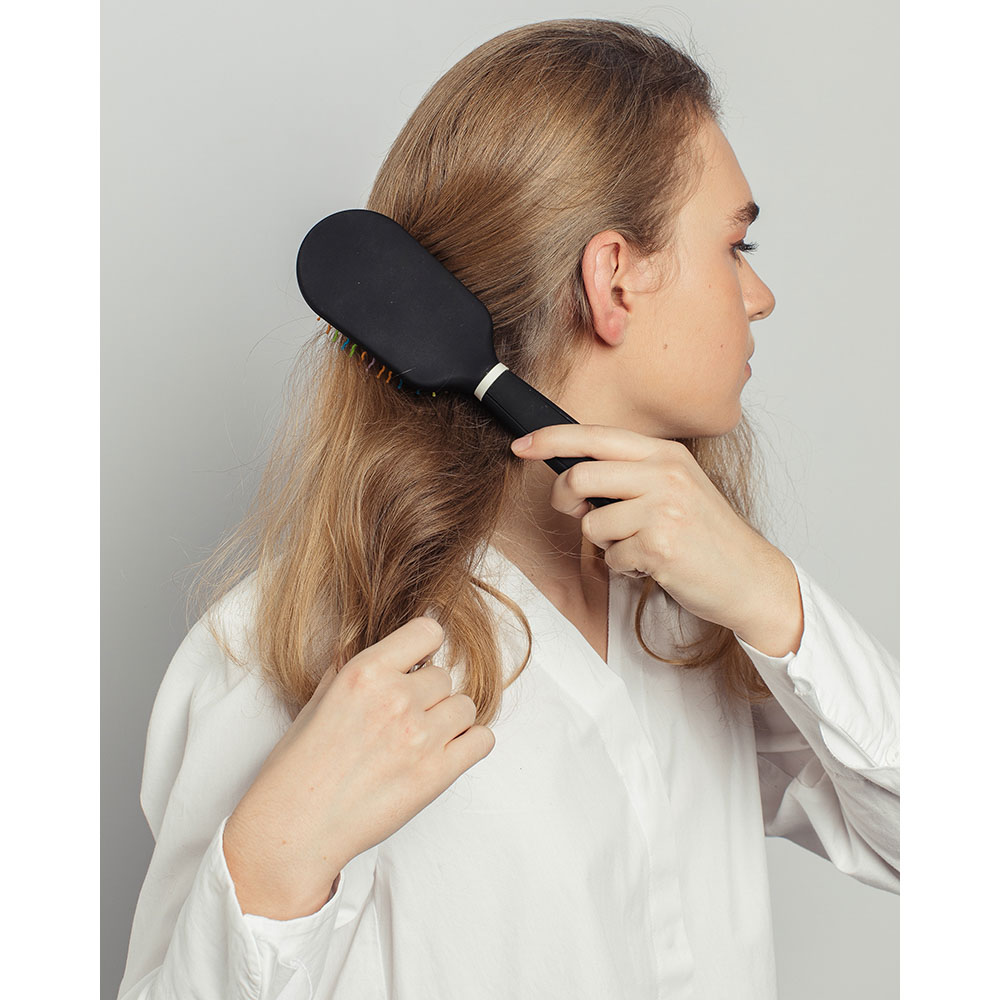 Массажная расческа ЮниLook "Радуга", цветные зубчики, 23,5х6 см - #5