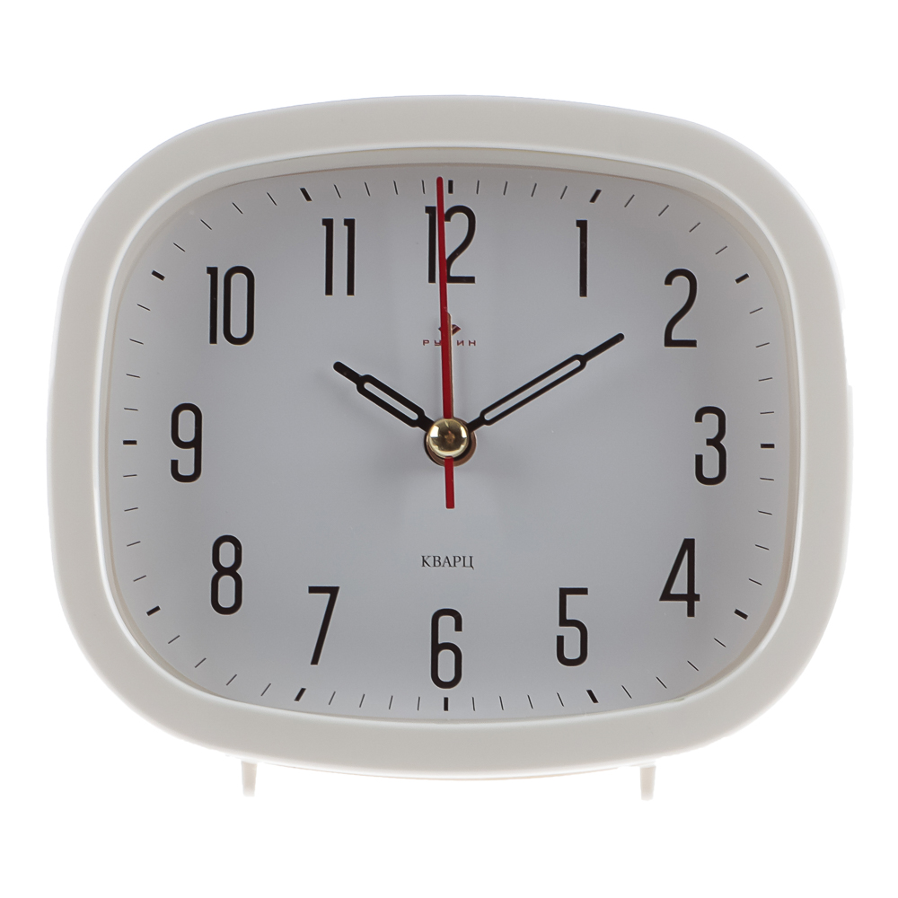 Будильник кварц, корпус белый "Классика" 12,5х10,5x30см, арт.В5-003 - #1
