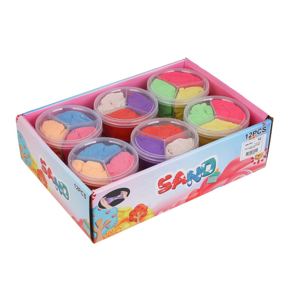 Набор для творчества, кинетический песок "Хлопковый", 3 цвета по 50гр, 8,5х4см, микс - #2