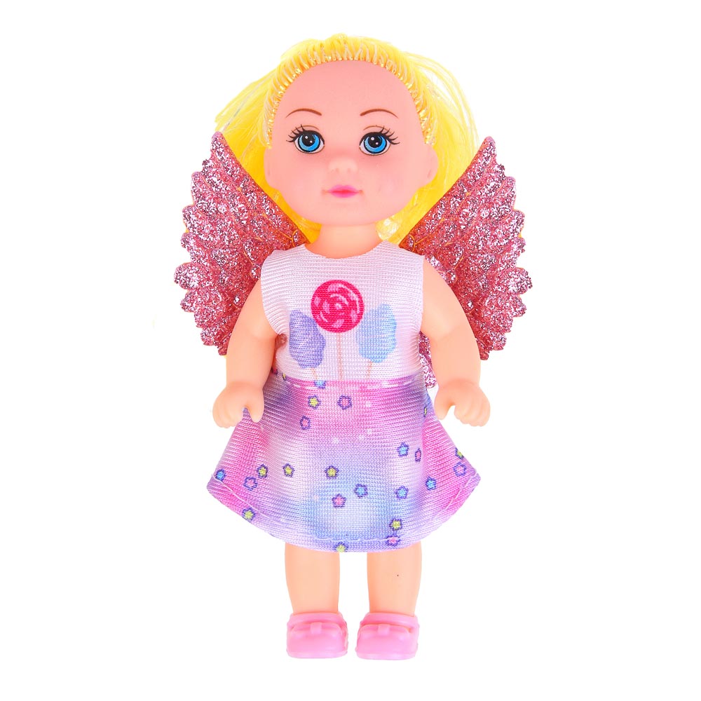 ИГРОЛЕНД Кукла с крылышками и цветн.волосами, 11 см, ABS, PVC, полиэстер, 13,5х4,5х18 см, 6 дизайнов - #4